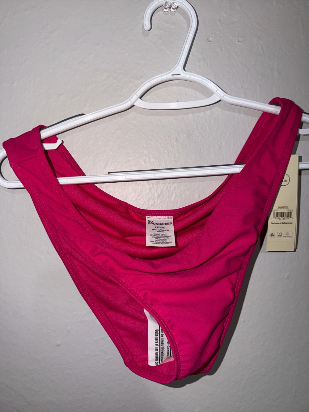 No Boundaries Bright Pink Bikini Bottom